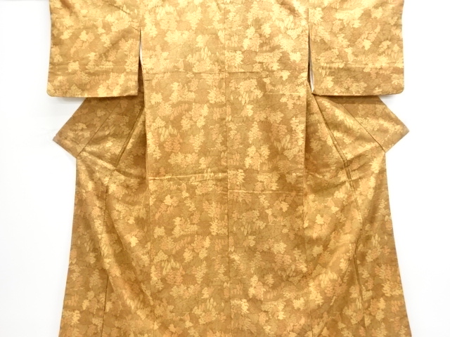 JAPANESE KIMONO / ANTIQUE TAISHO ROMANTIC TREE PATTERN WOVEN OMESHI /